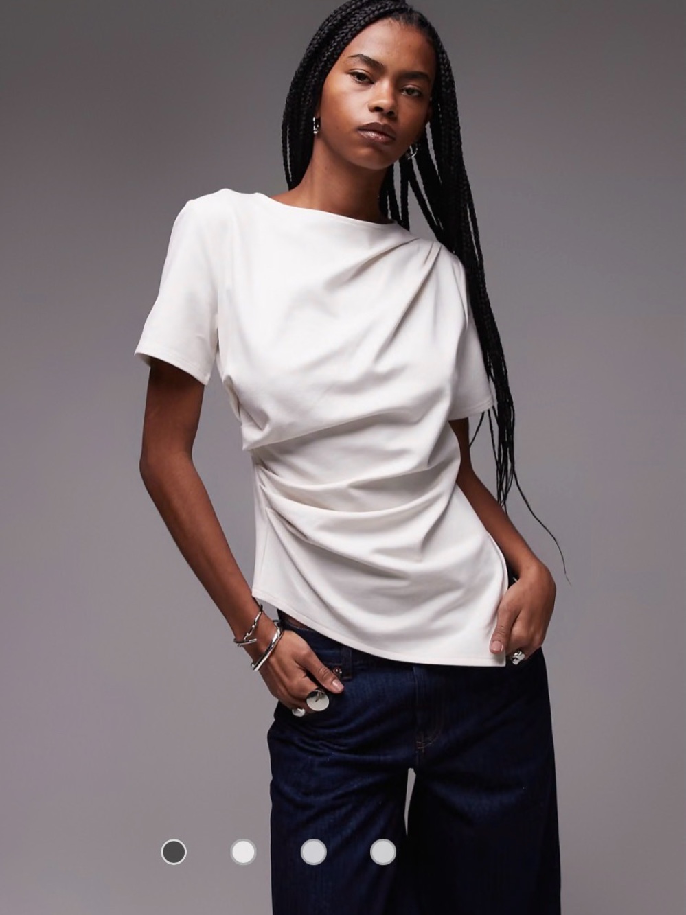 & Other Stories Draped Asymmetrical Top NWT size M - Picture 5 of 9